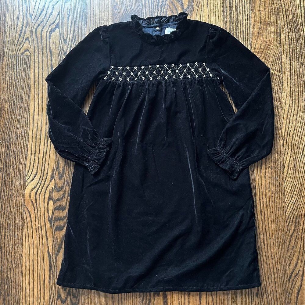 NWT - Louis Louise Black Velvet Janelle Dress (12Y)